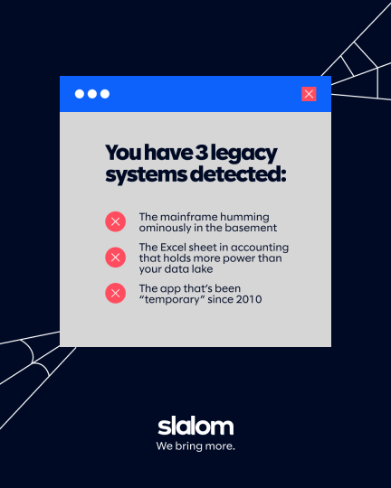 A haunted house, but it’s just your outdated systems 👻
