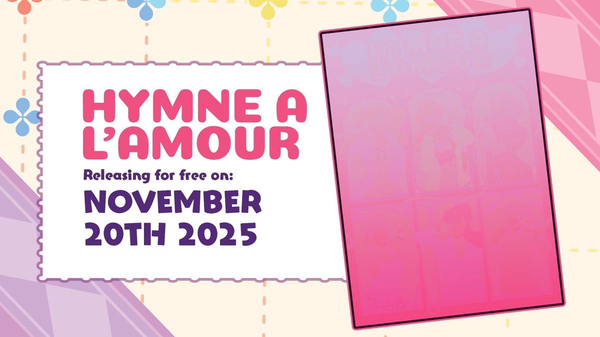 Oh hey, it's me! I'm glad I finally got the time to tell you... Countdown for Hymne a l'amour bookzine has finally started! 

I wonder what could be possibly hiding behind those colors...?  🤔 

We'll see you later! 💌