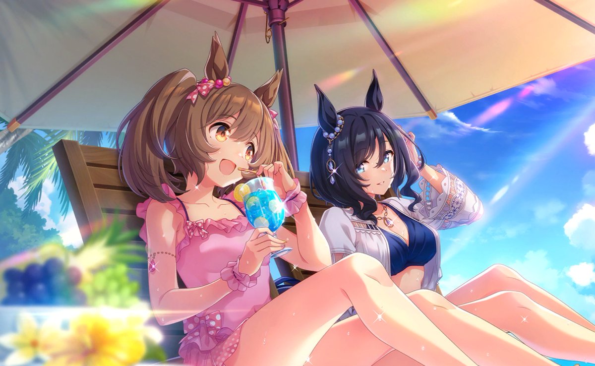 umapairs's tweet image. — Today&apos;s 10th pair is Smart Falcon &amp;amp; Eishin Flash
(Romantic)

#SmartFalcon x #EishinFlash