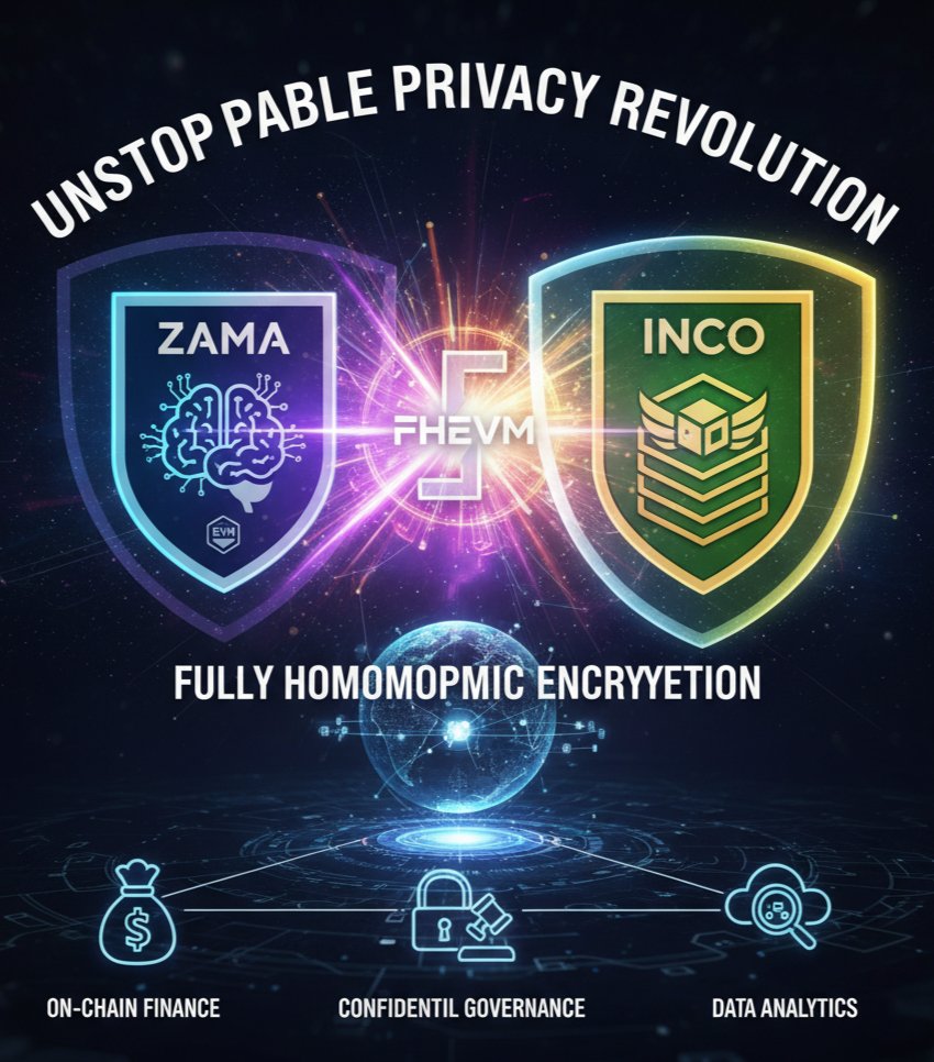 Big visions were discussed in Web3, but real success has arrived with visionaries like <a href="/zama_fhe/">Zama</a> and <a href="/inconetwork/">Inco ☁️</a> bringing Fully Homomorphic Encryption (FHE) technology to life! When these two forces unite, the result is an unstoppable privacy revolution.

Forget the old