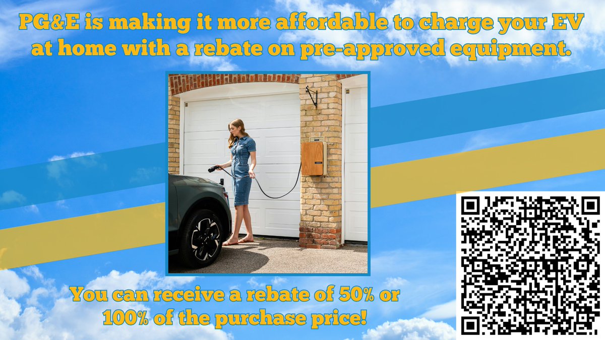 BreatheCA_BA's tweet image. The Residential Charging Solutions program offers eligible customers a #rebate on PG&amp;amp;E-approved electric vehicle charging equipment. The program supports residential #EV #charging while minimizing costly electrical upgrades. See rebate options at bit.ly/3CvR6Xn