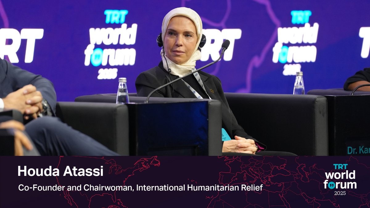 trtworldforum's tweet image. Houda Atassi, @HoudaAtassi, Co-Founder and Chairwoman, International Humanitarian Relief, said that “Civil society has sustained Syrians through years of conflict by providing education, healthcare, and cultural preservation when the state could not. In the new Syria, its role…