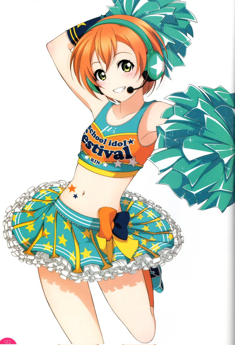 Anime Rin Hoshizora Orange Short Wig Cosplay Costume Love Live H 並行輸入品 Hoshizora Rin (Rin Hoshizora) - Love Live! - Mobile Wallpaper by