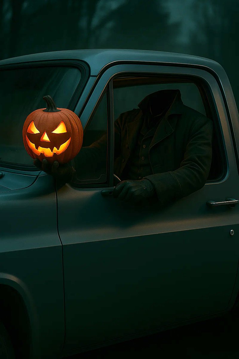HerbChambersCo's tweet image. Spotted: The headless driver back on the road.
 Pumpkin-headed and Halloween-ready. 🎃
 Drive safe out there, night creatures! 👻

#HappyHalloween #SpookyVibes