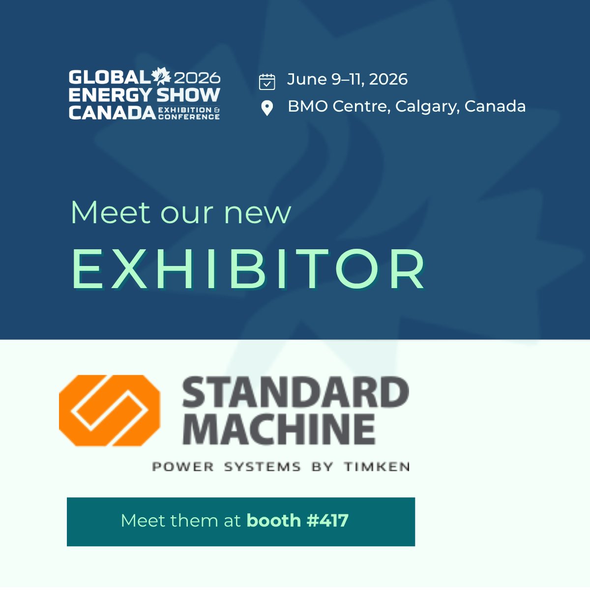 energy_show's tweet image. Standard Machine, Power Systems by Timken joins Global Energy Show Canada as a confirmed exhibitor, meet the team behind world-class power systems trusted by OEMs.

Stay informed when registration opens:
globalenergyshow.com/forms/interest/

#GESC26 #PowerSystems