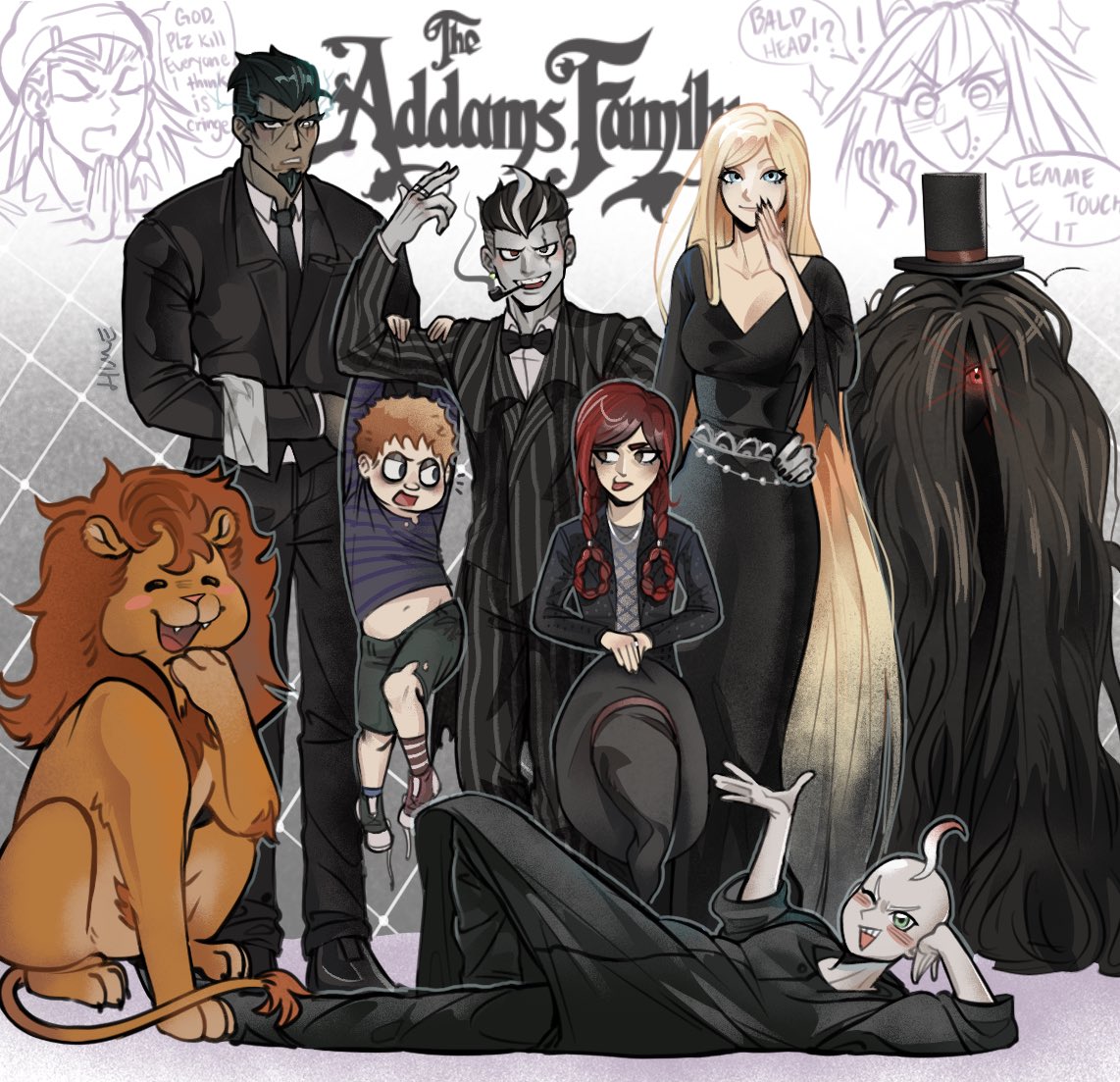 CentralHime's tweet image. #danganronpa addams AU
Whatever this is i love the concept but i drew it wayytoo small
