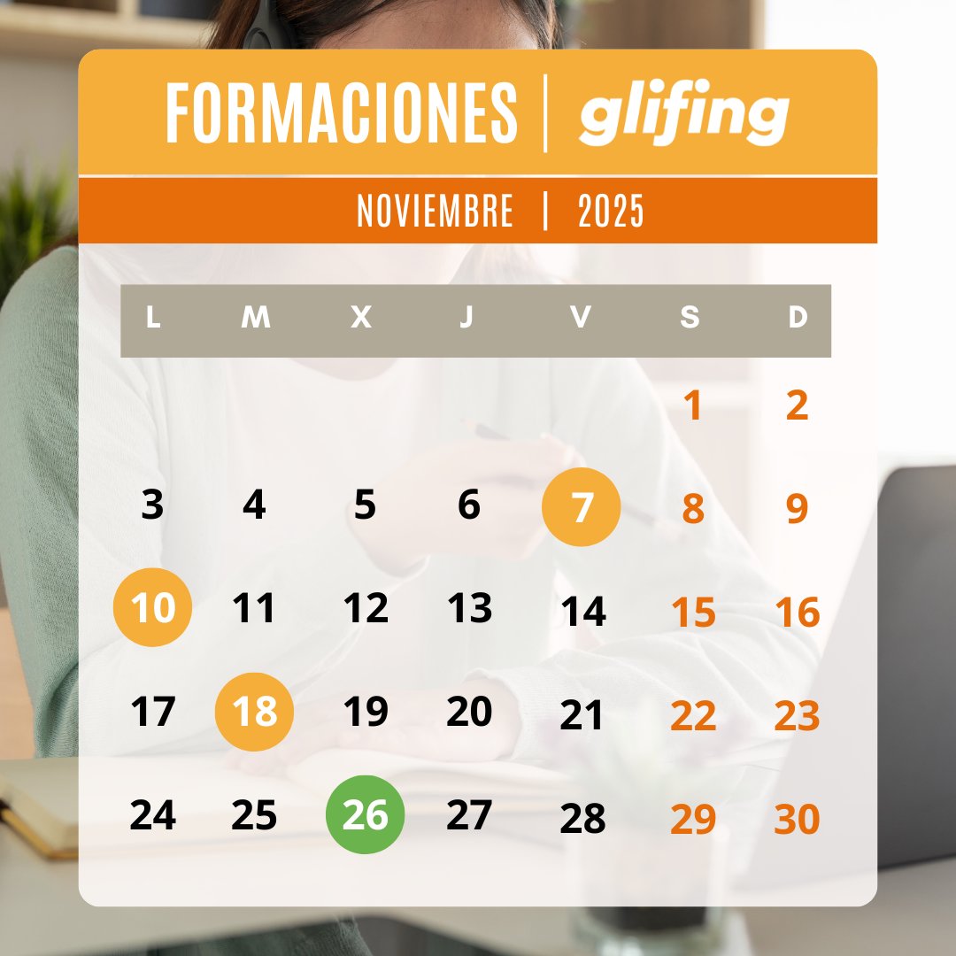 Glifing's tweet image. ¡Calendario de formaciones para clientes de Glifing durante el mes de NOVIEMBRE! 📅 

#glifing #educacioinnovadora #comprensiolectora