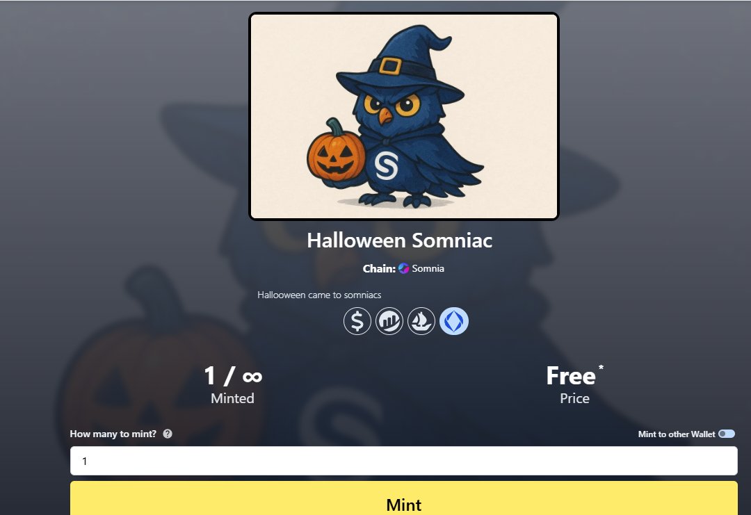 divine-halloween-somniac.nfts2.me 
visit my page to mint Halloween Somniacs.

#SomniaHalloween