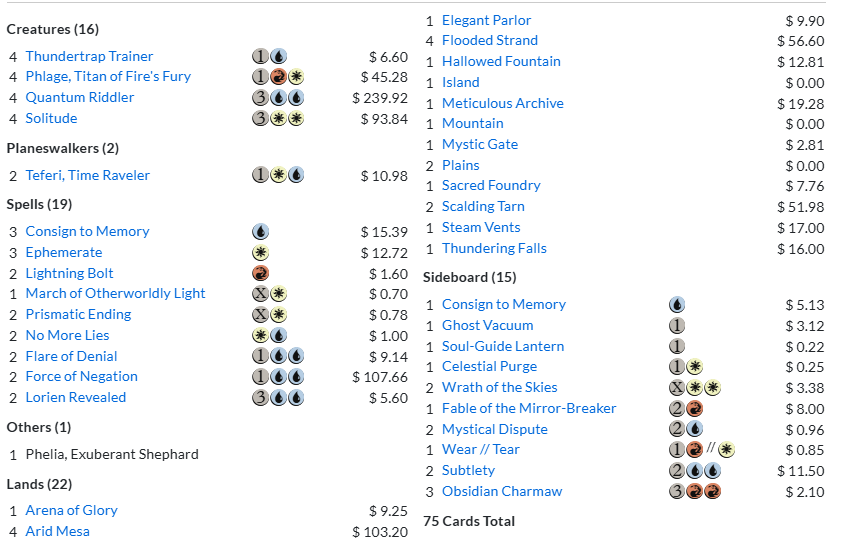 Boggememes's tweet photo. Continuing to work on Jeskai Wizards.  The deck is fun and I've liked having up countermagic in game one.  Fable in the board as a non-blue threat in mystical dispute throwdowns. https://t.co/4JqpIJFEjM