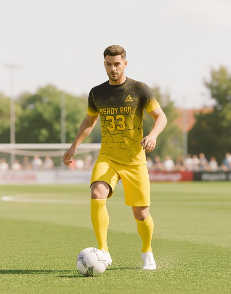 readyprosports's tweet image. Grab Your Bold Black &amp;amp; Yellow Player Jersey Now

Elevate your style and performance with this sleek black and yellow "PLAYER" jersey, featuring striking diagonal accents. Perfect for sports or casual wear—limited stock available! DM me to order yours today! 
#CustomJersey