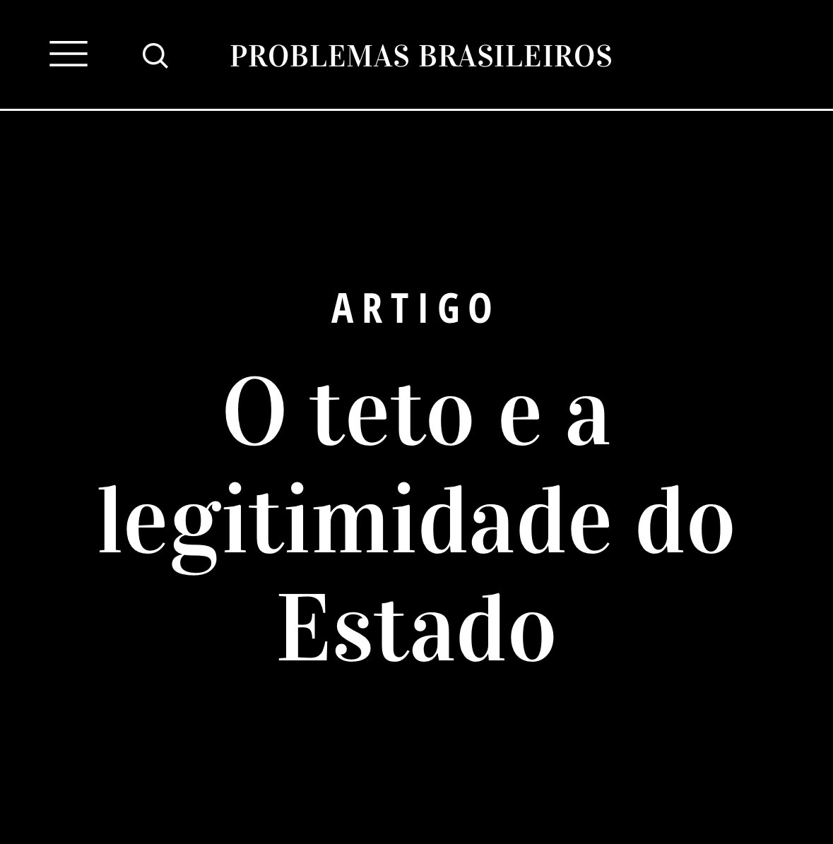 Artigo que escrevi com Jessika Moreira sobre a necessidade de se respeitar o teto constitucional e conter os supersalários de elites estatais 

O teto e a legitimidade do Estado

revistapb.com.br/artigos/o-teto…