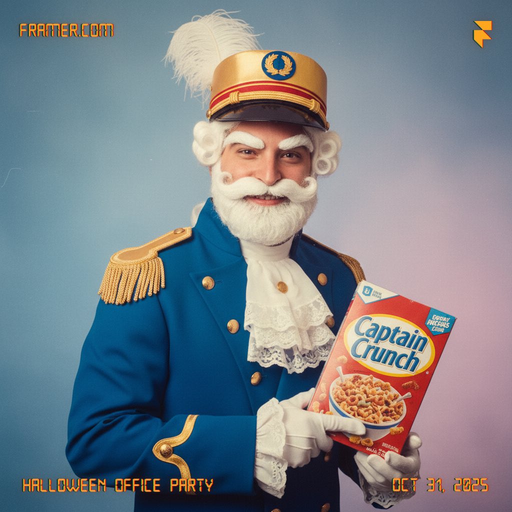 joshljacobs's tweet image. It’s always been a lifelong dream of mine to be crunch-a-tized. Thanks, @framer!

#FramerHalloweenParty