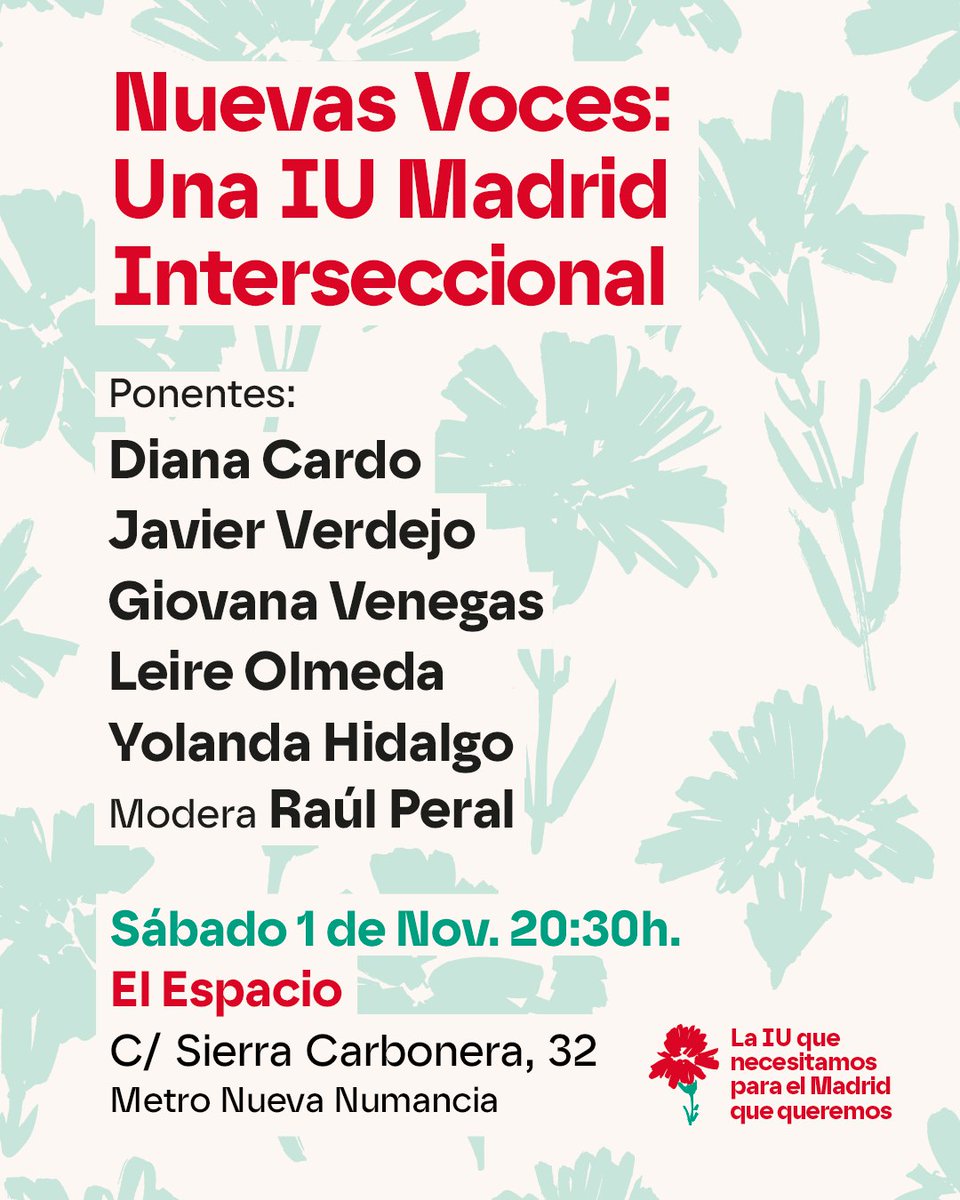 laiuqnecesitas's tweet photo. 🌈Sigue la campaña y queremos hablar de la IU que necesitamos.

Mañana hablaremos juntas de la construcción de una IU interseccional, en el que todas, todos y todes cabemos independientemente de nuestra expresión de género, nuestra edad o nuestra nacionalidad.

Os esperamos. ❤️‍🔥 https://t.co/3cBhjGu6cI