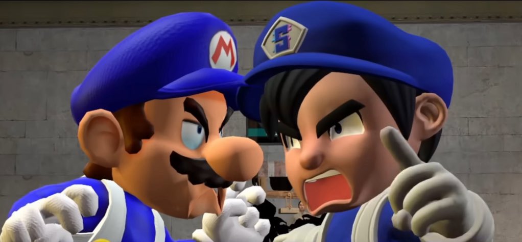 smg4weed's tweet image. YES i know thats mario dressed up as smg4 but here me out on classic smg4 x modern smg4