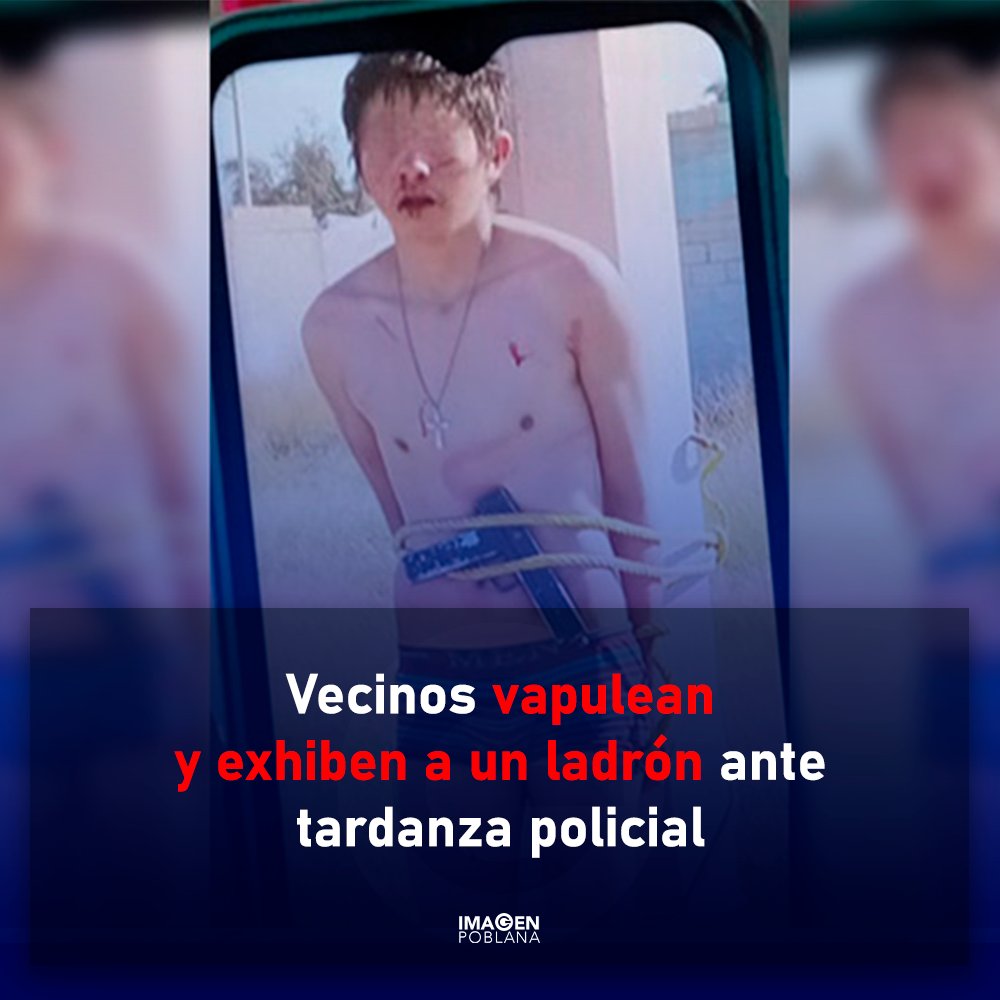🚨 Esta mañana, un supuesto delincuente fue atrapado y amarrado a un poste de luz por vecinos de la colonia La Venta, en Amozoc; entre sus pertenencias tenía un arma de fuego y lo mantuvieron retenido hasta la llegada de las autoridades.

imagenpoblana.com/25/10/31/vecin…