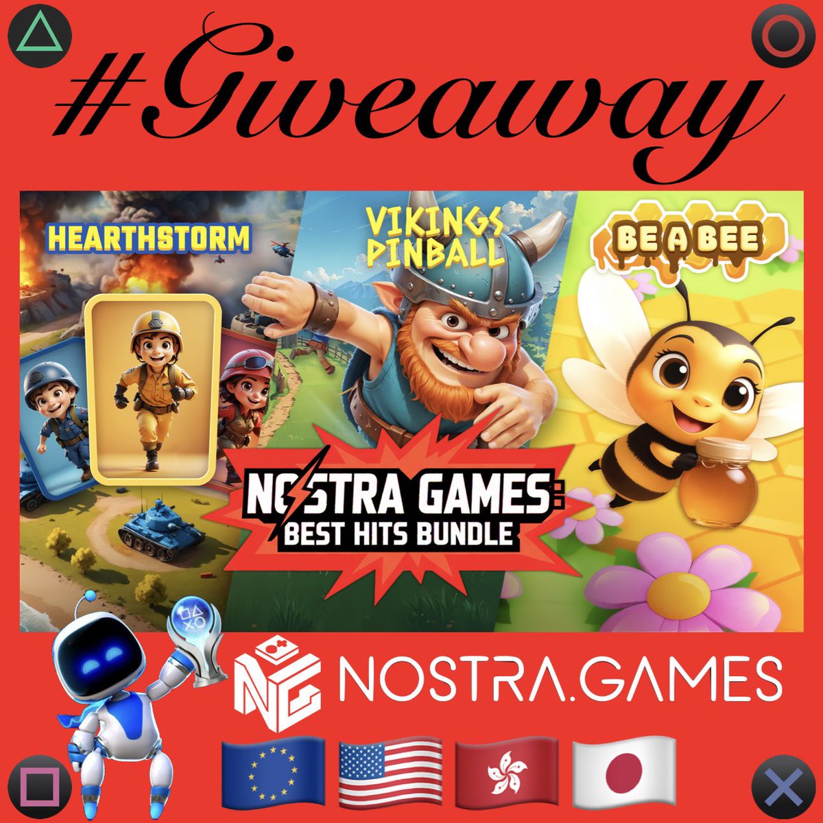 🎁 📢 #Giveaway
🎮 The Best Hits Bundle
🗝️ 11x Bundle #PS4 #PS5 Keys
🌐 2x🇪🇺 3x🇺🇸 3x🇭🇰 3x🇯🇵
💬 Want a specific region? → Comment
🔁 Repost ❤️ Like 👤 Follow 
<a href="/PSN_Robert2567/">Robert2567</a> + <a href="/nostra_games_/">Nostra Games</a> 
⏳ Winner’s in 72h → Good luck🍀