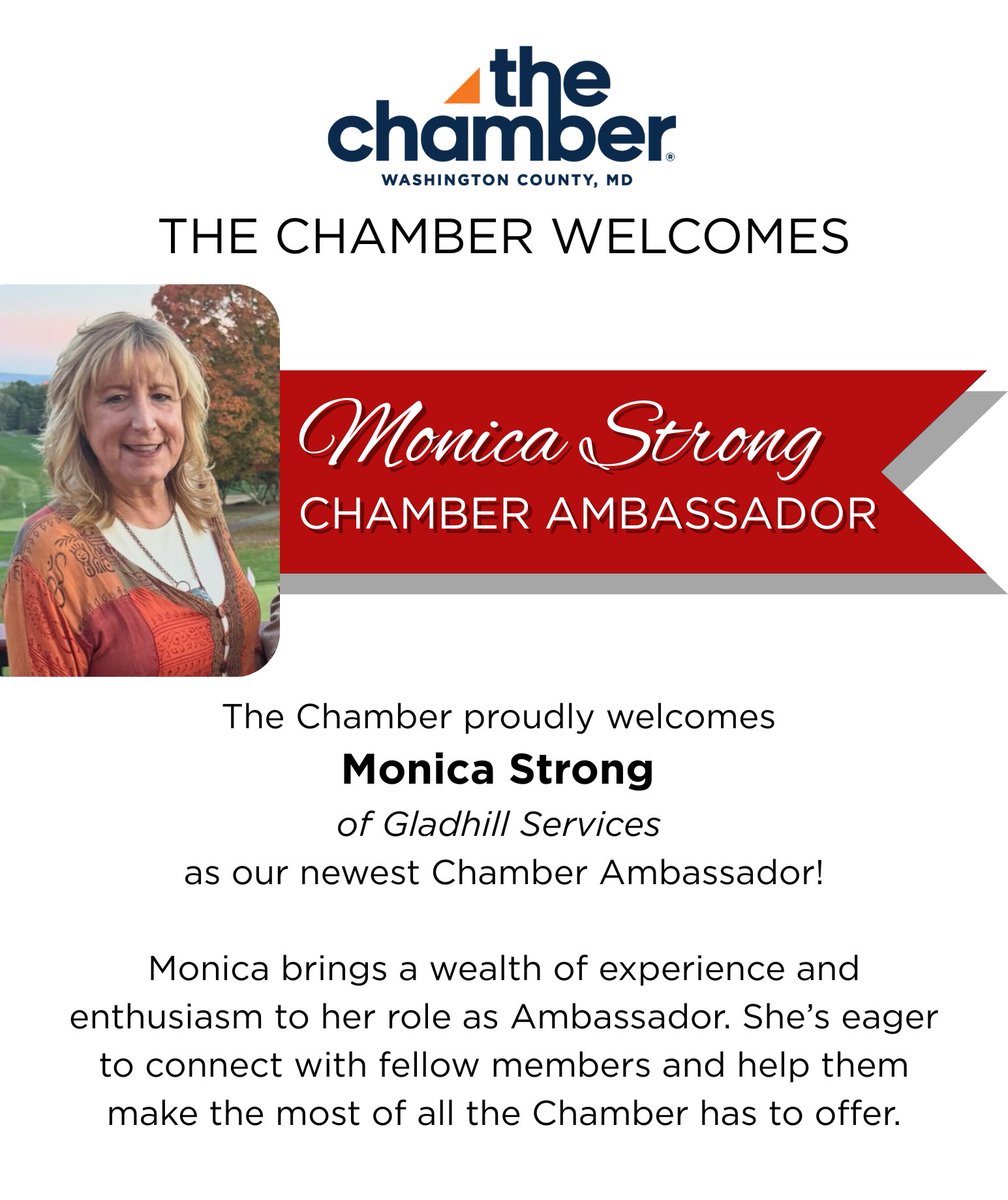 Congratulations Monica Strong, our newest Chamber Ambassador! Welcome to the team and thank you for volunteering your time and efforts to assist our members.