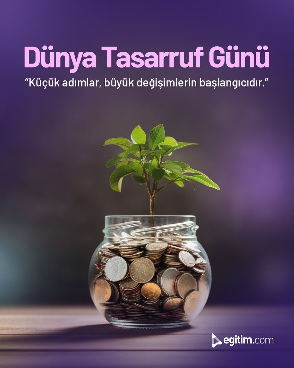 egitim_com's tweet image. Küçük tasarruflar, büyük yarınlar demektir. 🌱

Enerjimizi, suyumuzu ve kaynaklarımızı koruyarak geleceğe sahip çıkalım.

#EğitimeDeğer #Egitimcom #DünyaTasarrufGünü