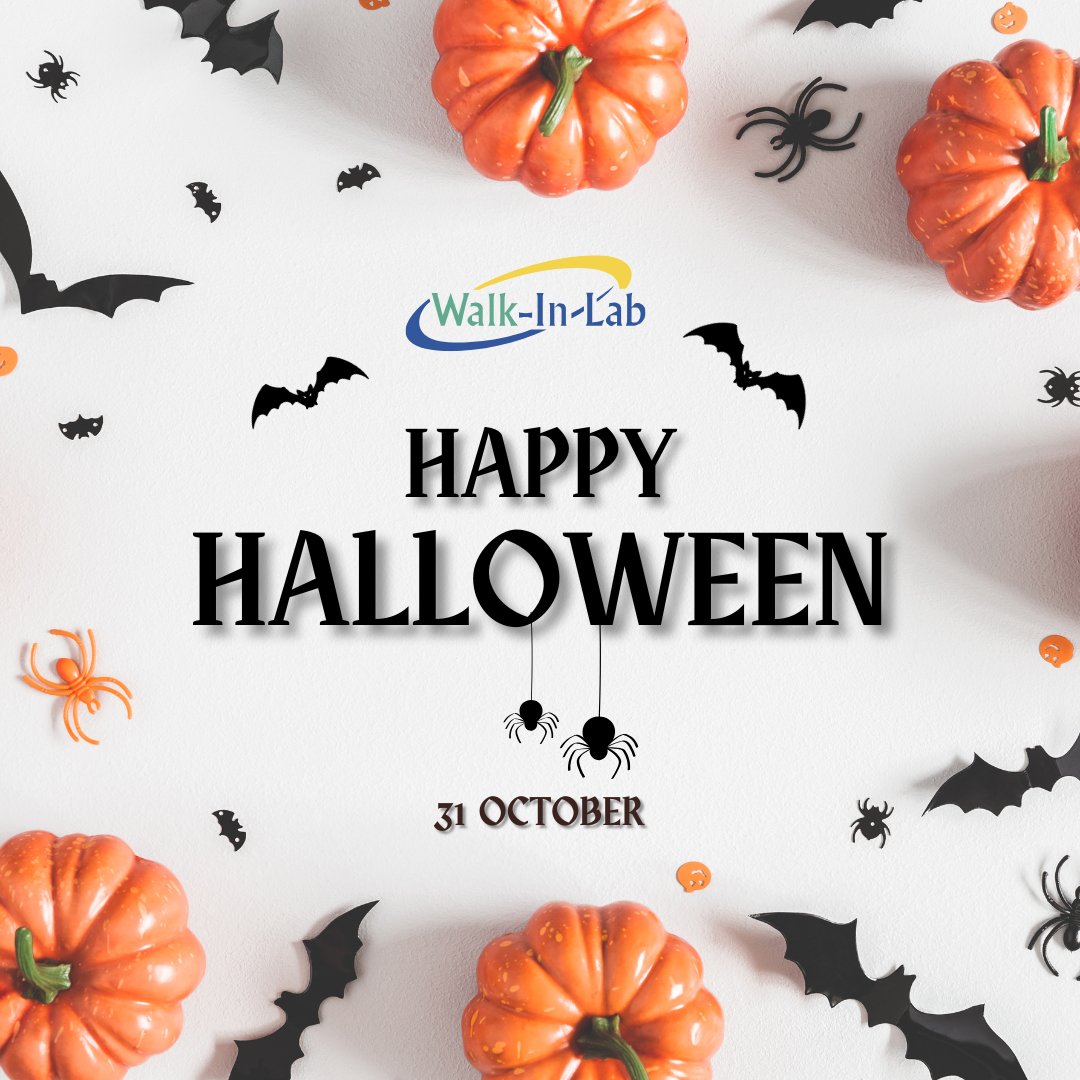 walkinlab's tweet image. 👻 Happy Halloween from all of us at Walk-In Lab!
We’re wishing you a safe, spooky, and healthy night filled with more treats than tricks! 🍬🩸

#HappyHalloween #WalkInLab #StayHealthy