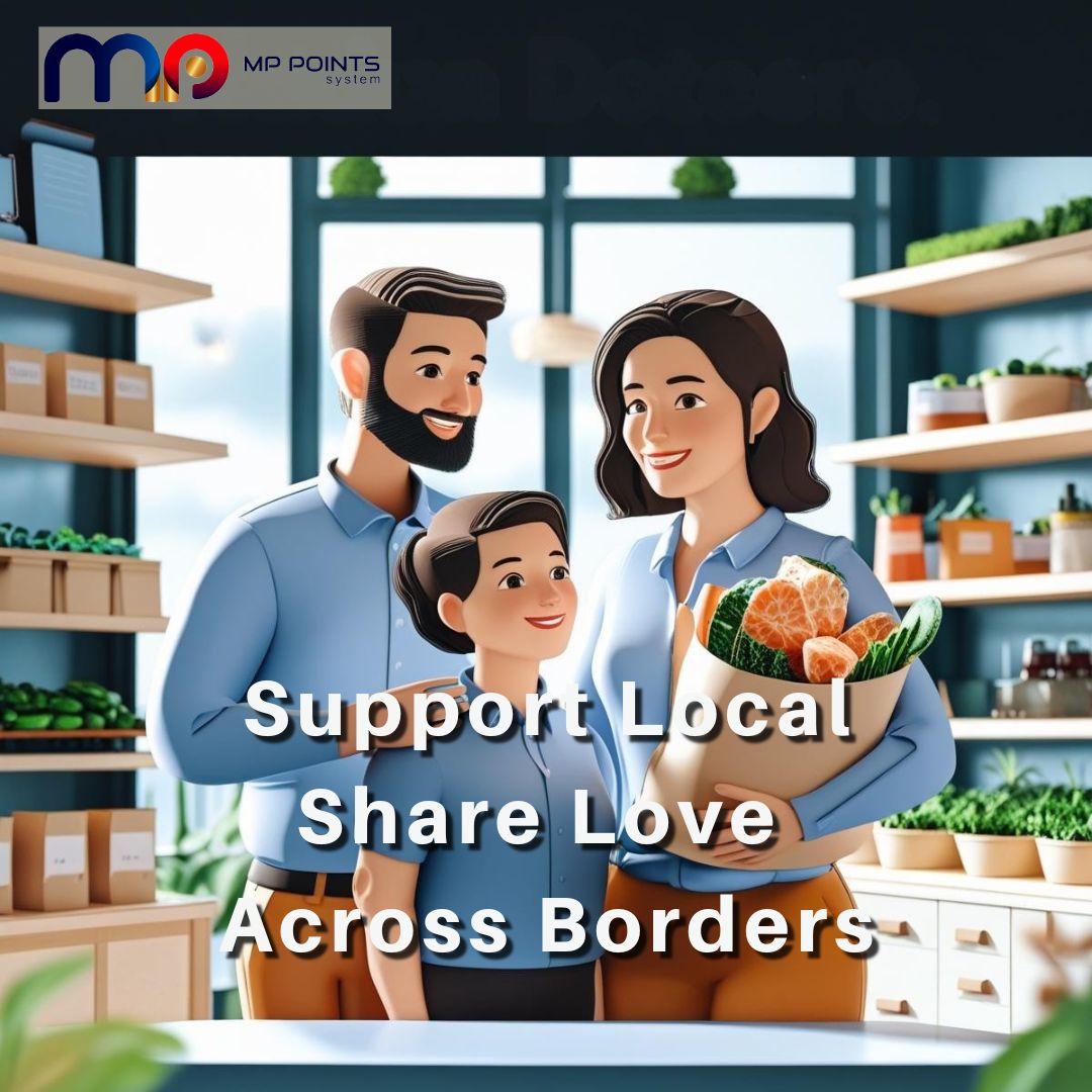 MPPointsSystem's tweet photo. Shop local, send love worldwide 🌍💚 
Earn points at small grocers &amp; gift them across borders. Local shopping is big – $3.81 trillion spent! 
Be part of the global grocery‑rewards movement. #MPPointsSystem #SupportLocal #LoyaltyRewards https://t.co/Be1ERZNuNt