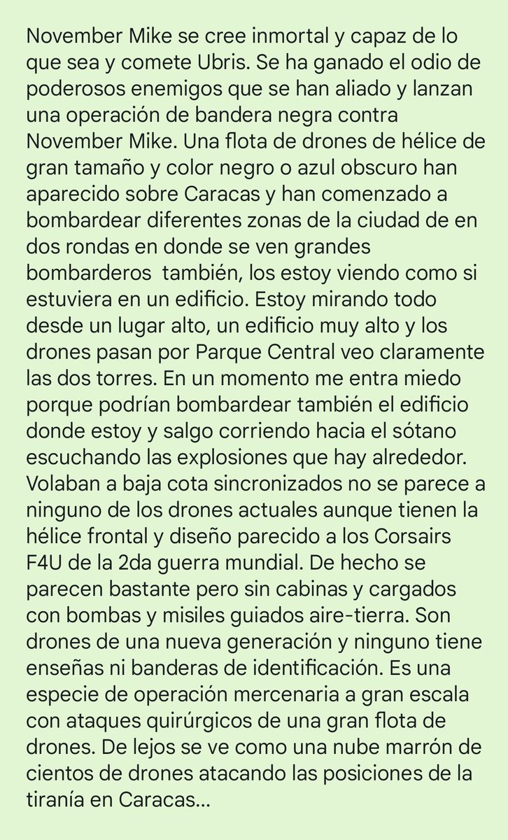 ACroewly's tweet photo. En febrero de 2019 tuve está visión.En Enero de 2025 cuando Trump envió su
emisario y fracasó la mediación de Grenell. ¡Después de eso se activaron todos los escenarios de mis visiones y aquí ha llegado el momento de cumplirse todo! https://t.co/p68NjfHvLs