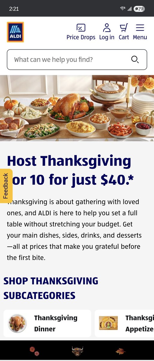 to my friends and loved ones who might be struggling this coming Thanksgiving; aldis has a great deal for a family of 10... i wish you all many blessings... love you guys...
