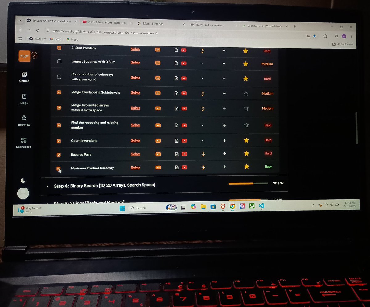 craft_withcode's tweet image. Day 46 of coding until I get a job!
✅DSA solved 3 arrya question
✅ Revise some reactjs topics
(Sleep a lot as my mid semester is over start grinding again from tomorrow )
#100DaysOfCode #DSA #buildinpubli #WebDevelopment #TUFWinterArc