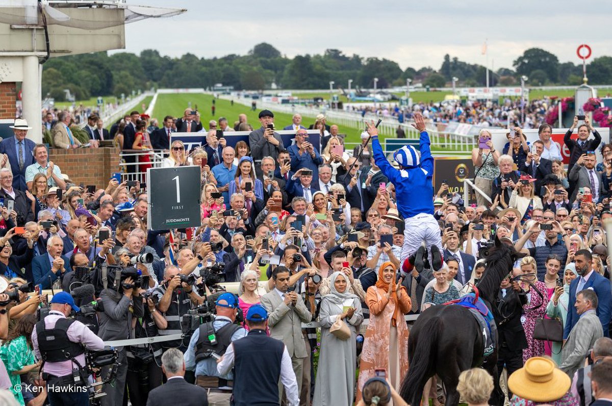 My favourite photo of Frankie Dettori, taken at York in 2023 following Mostahdaf's victory in the Juddmonte International.