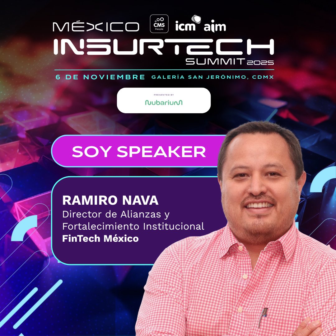 🚀 Este 6 de noviembre, nuestro Director de Alianzas y Fortalecimiento Institucional, Ramiro Nava, participará en el México Insurtech Summit 2025, un encuentro que reunirá a líderes del sector en Galerías San Jerónimo, Ciudad de México.

💡 Durante la jornada se abordarán temas