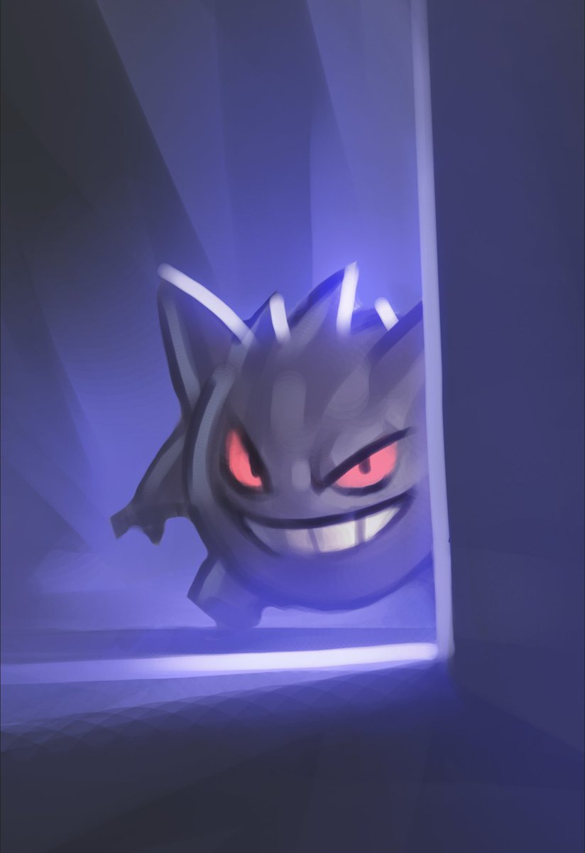 RobertLitja's tweet photo. Spooky time #gengar #Pokemon #Halloween https://t.co/Pc4r0qMvho