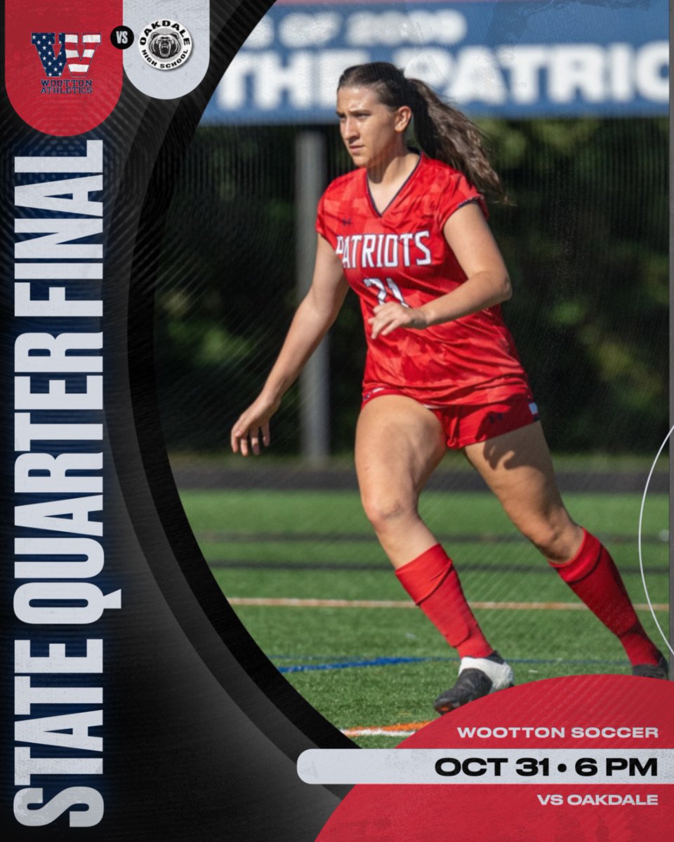Girls' Soccer travels to Oakdale tonight to compete in the State Quarter Finals! Make sure to come support them tonight, Roll Pats‼️