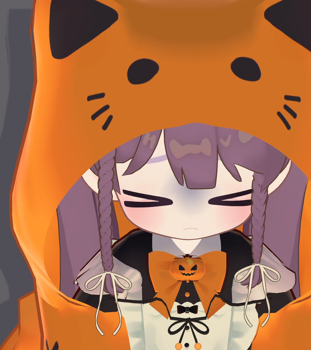 ⋆┈┈┈┈┈┈┈┈┈┈┈┈┈┈┈⋆

👻おばけなんて怖くないもん！

⋆┈┈┈┈┈┈┈┈┈┈┈┈┈┈┈⋆
はっぴーはろうぃん！
はふちゃんから素敵なハロウィン衣装を頂きました！
ポンチョやリボンの🎃とかポッケとかも細かい所までかわいい～🍬🍭
#KainekoShop
#ANMNMM
#もち山金魚
#キプフェル