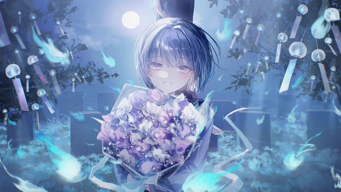 魂〃たましぃ様の卒業記念イラストを担当しました。 #魂〃たましぃ