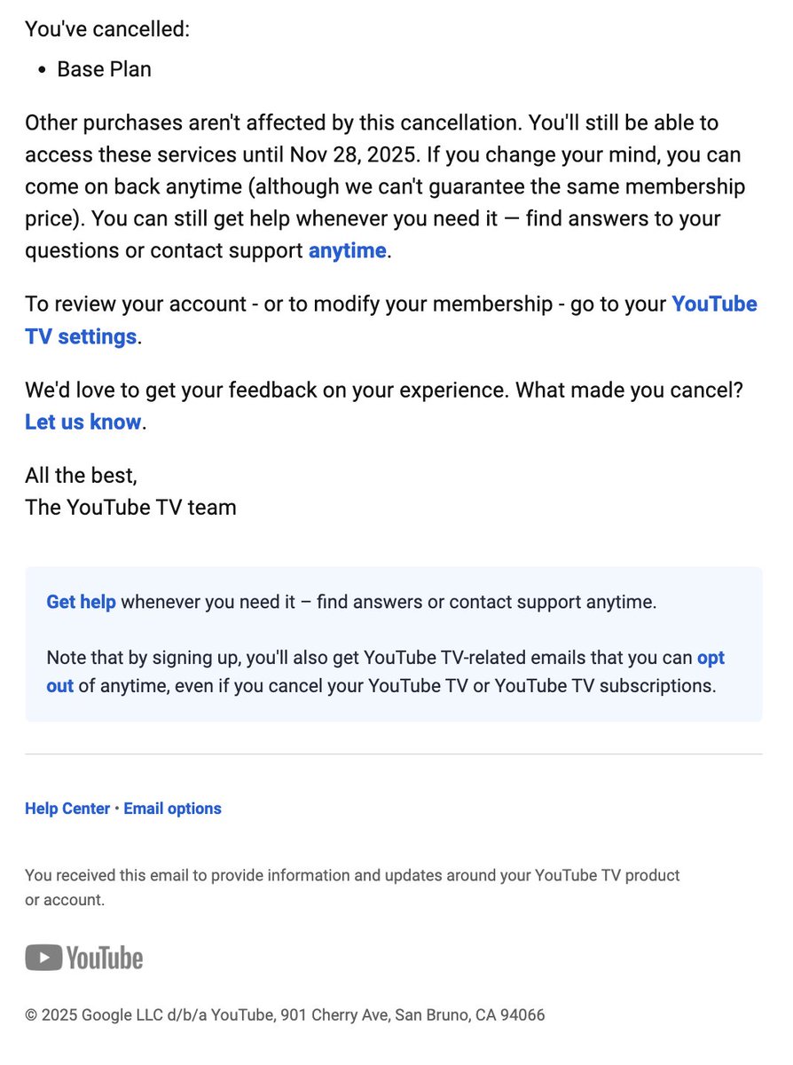 navycross's tweet photo. @YouTubeTV I'm done with shareholders over customers/consumers. I don’t have the crayons or time to explain this to you, so goodbye. https://t.co/DuwMiX65up