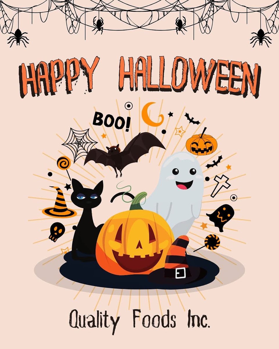 QualityFoodsInc's tweet photo. 👻🎃 Happy Halloween from Quality Foods! 🎃👻
Wishing you a spooktacular day full of treats (no tricks)! Stop by for all your Halloween favorites! 🛒🧡 https://t.co/0fm7ilKD4x