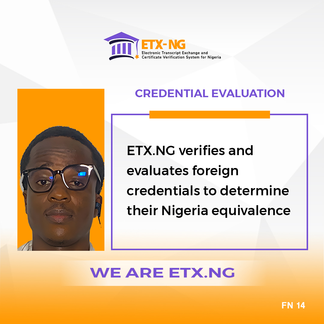 etxng's tweet image. Studied abroad? 🌍
You can verify and evaluate your foreign credentials to know their Nigerian equivalence with ETX.NG.

Start today at 👉 ices.etx.ng

#ETXNG #CredentialEvaluation #EducationVerification #DigitalNigeria #JusticeForOchanya #WeAreETXNG