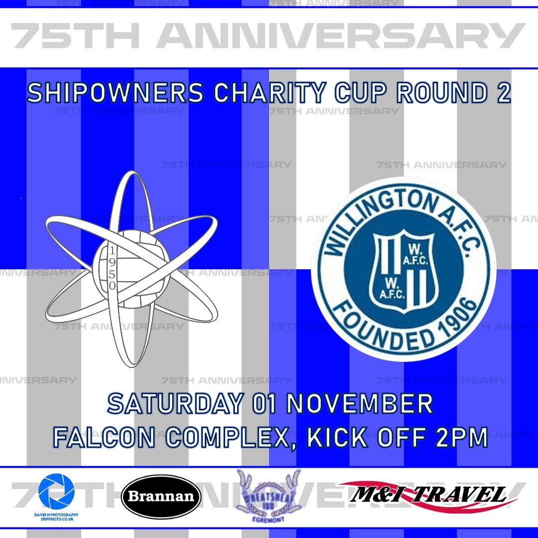 𝐍𝐄𝐗𝐓 𝐆𝐀𝐌𝐄

The First Team return home to face Willington AFC in the Shipowners Charity Cup! A first chance at a semi final this season for the Atoms!

Squad News tonight! 

#UTA 
#UpTheAtoms
𝐂𝐞𝐥𝐞𝐛𝐫𝐚𝐭𝐢𝐧𝐠 𝟕𝟓 𝐘𝐞𝐚𝐫𝐬 𝐨𝐟 𝐖𝐢𝐧𝐝𝐬𝐜𝐚𝐥𝐞 𝐀𝐅𝐂💙⚪️