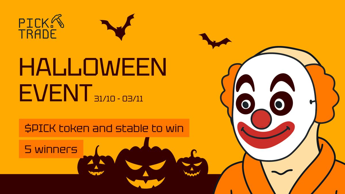 HALLOWEEN EVENT: THE HIDDEN PUMPKINS

Find the 5 pumpkins we’ve hidden across our network for a chance to win some Stablecoins along with future $PICK tokens! 🎃

Submit your answer on our Discord (link in the comments).