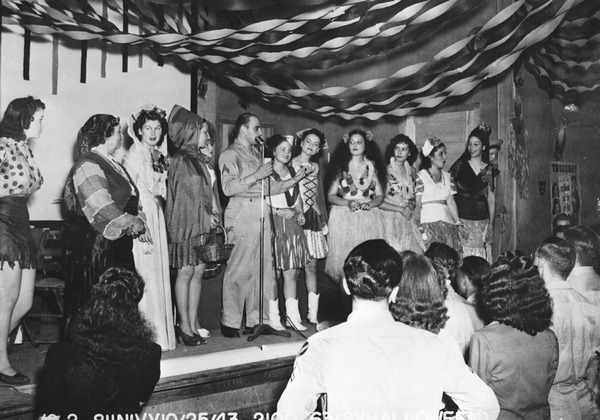 Happy Halloween! Although wartime changed celebrations, people still found ways to enjoy holidays. This photo, taken in Florida in 1943, shows a Halloween party thrown for soldiers, providing them with a valuable boost in morale. Image courtesy of the Florida State Archives.