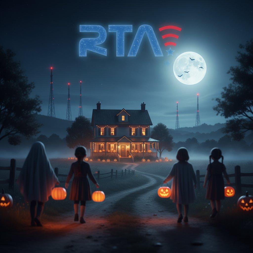 👻✨ On Halloween night, even in the quietest corners of rural America, connection lights the way.

Whether it’s spooky stories, streaming your favorite movie, or sharing moments that matter — RTA keeps you connected, wherever you call home.

From all of us at RTA— Happy
