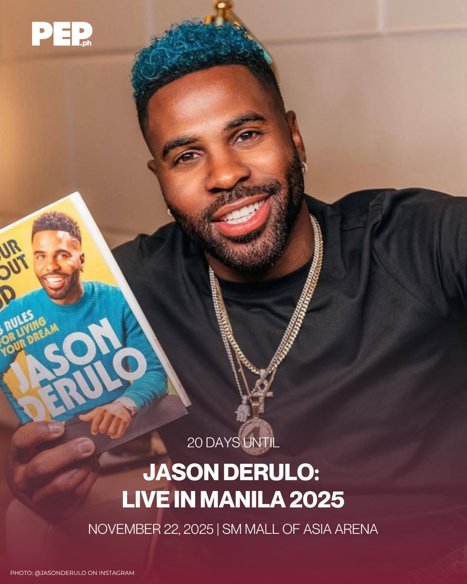 PEPalerts's tweet image. Only 20 days to go before Jason Derulo hits the SM Mall of Asia Arena stage! 🔥  

The wait is almost over—get ready to vibe, sing, and dance with the “Savage Love” hitmaker as he makes his epic comeback to Manila! ✨  

#JasonDerulo #JasonDeruloLiveInManila