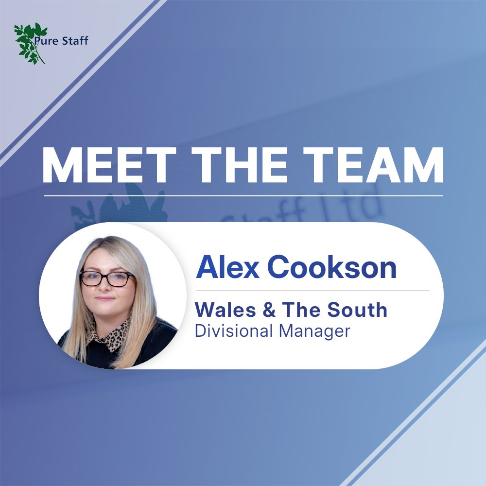 Meet Alex Cookson, our Divisional Manager for Wales &amp; South!

With 13 years in recruitment and nearly 11 years at Pure Staff, she's a true industry pro! Her leadership drives growth and builds strong client relationships.  

Learn more: purestaff.co.uk/blog/meet-the-…

#MeetTheTeam