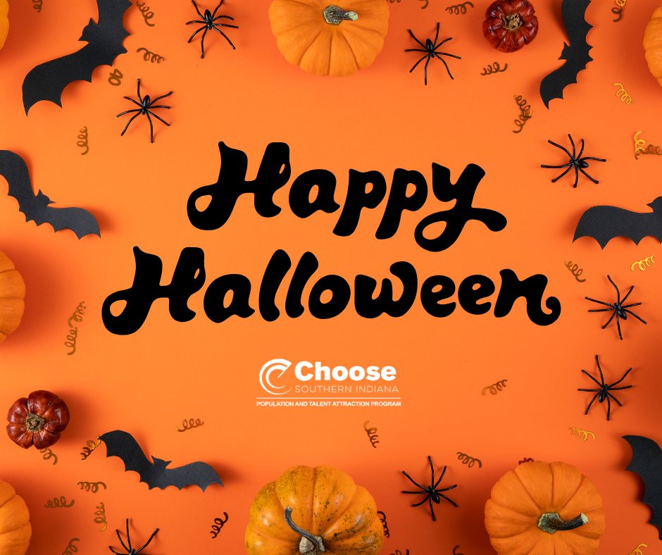 ChooseSoIN's tweet image. Happy Halloween from southern Indiana! From charming towns to colorful trails, there’s no better place to celebrate the season. Thinking about making the move? Learn more at choosesouthernindiana.com! #ChooseSouthernIndiana #HappyHalloween