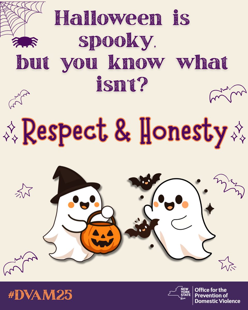 Healthy relationships shouldn't feel like a trick, but a treat! 👻 #DVAM2025 #PowerDownSpeakUp