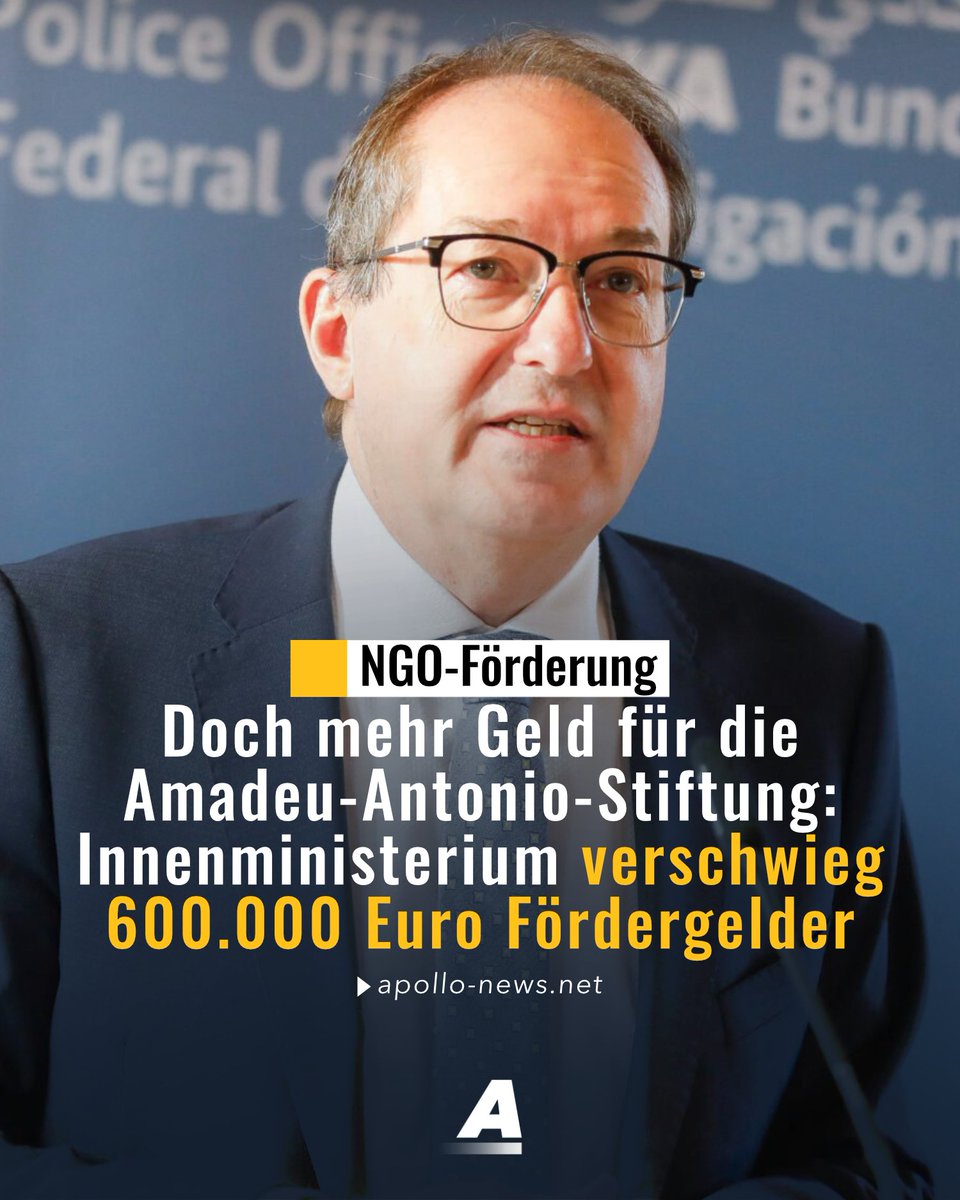 Alexander Dobrindt kürzt doch keine Mittel für die Amadeu-Antonio-Stiftung. Das Bundesinnenministerium hatte eine Anfrage von Apollo News falsch beantwortet. Die Anti-Rechts-NGO wird auch unter CSU-Führung üppig finanziert.
apollo-news.net/doch-mehr-geld…