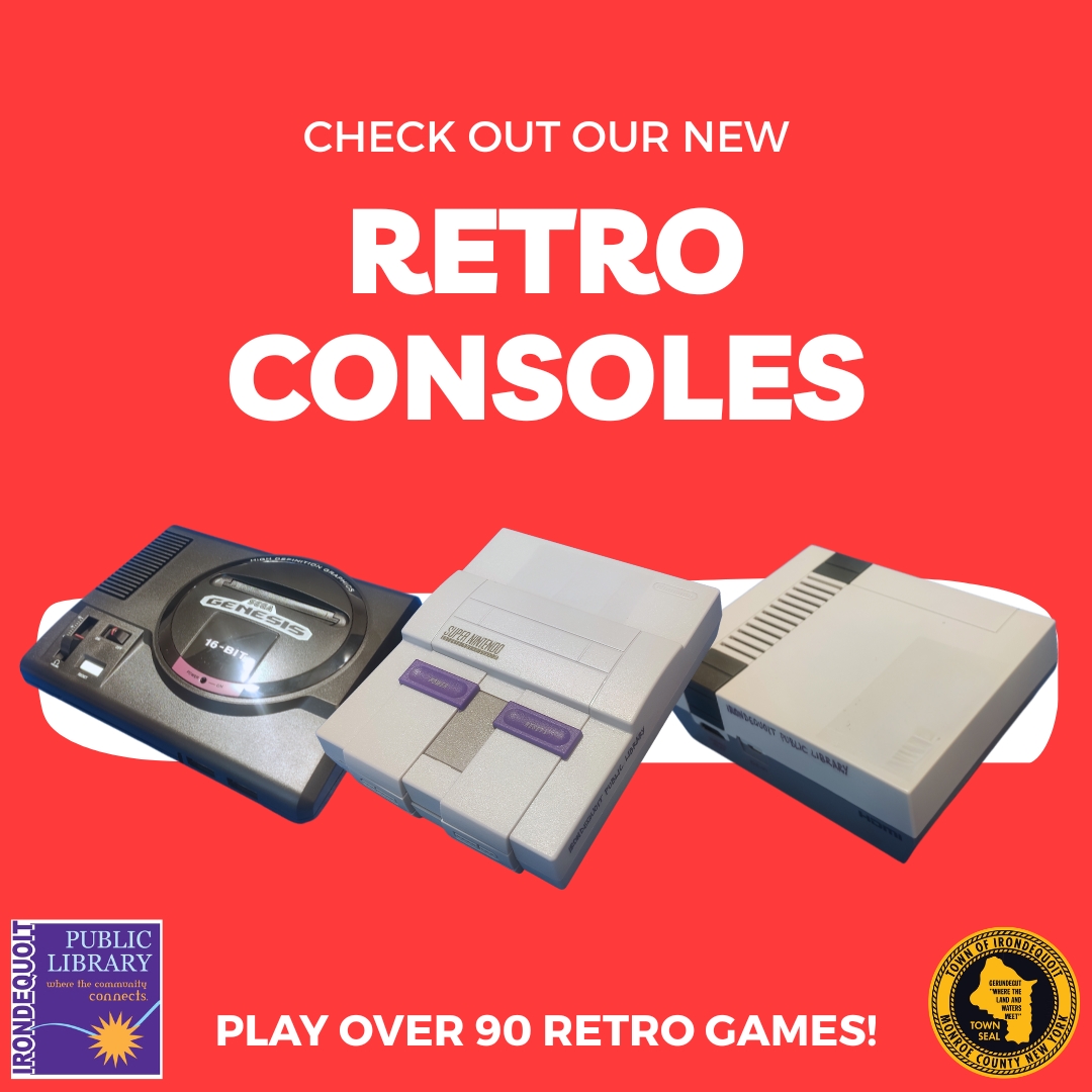 IronLibrary's tweet image. NOW AVAILABLE – “Classic/Mini” Retro Game Consoles

Borrow and take home an NES Classic, Super NES Classic, or Sega Genesis Mini and play more than 90 retro video games today!

MORE INFO: irondequoitlibrary.org/mini-game-cons…