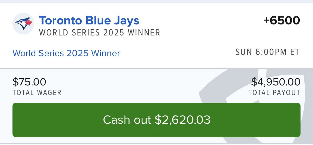 What a beautiful day to win a WS and give away $100 ✅

Would you cash this or no?