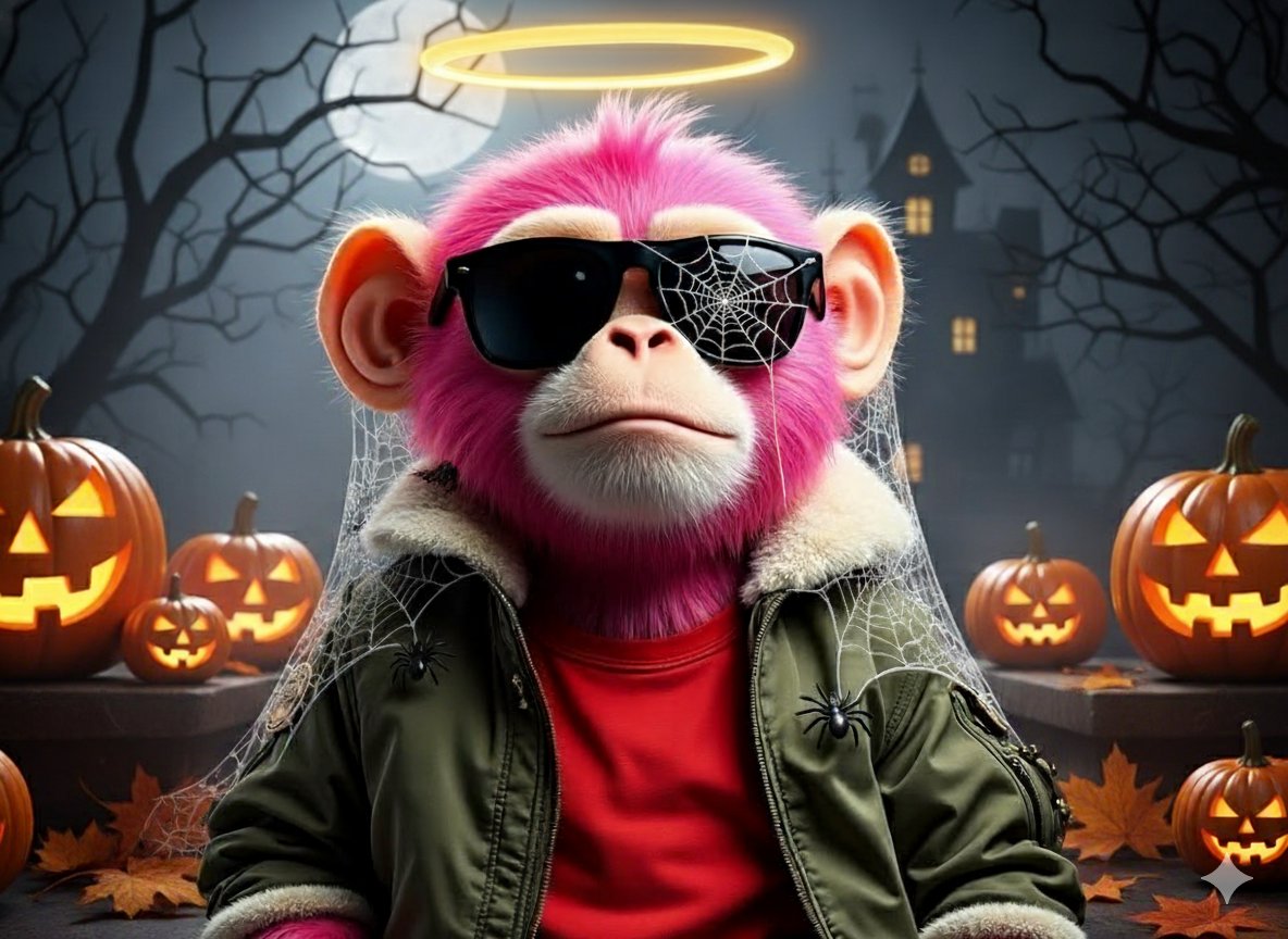 shel013nft's tweet image. Happy Halloween 👻🎃👻🎃👻🎃🍬🍬 do you have a Monke @sagamonkes 🩷🔥👻