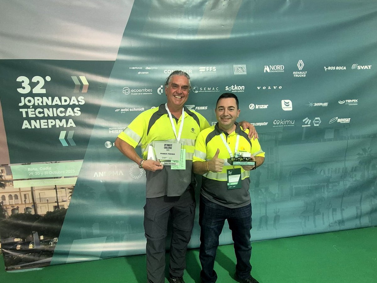 👏 Dos conductores de <a href="/EsmasAlcorcon/">ESMASA Alcorcón</a> ganan el primer premio en los dos concursos de destreza de las XXXII <a href="/JornadasAnepma/">Jornadas Técnicas Anepma 2025</a> de <a href="/EspacioAnepma/">EspacioAnepma</a> 

🚛 ¡Enorme desempeño de Ramiro y de Jesús en ambas disciplinas!

📰 Toda la información 👇

esmasalcorcon.com/portfolio-item…
