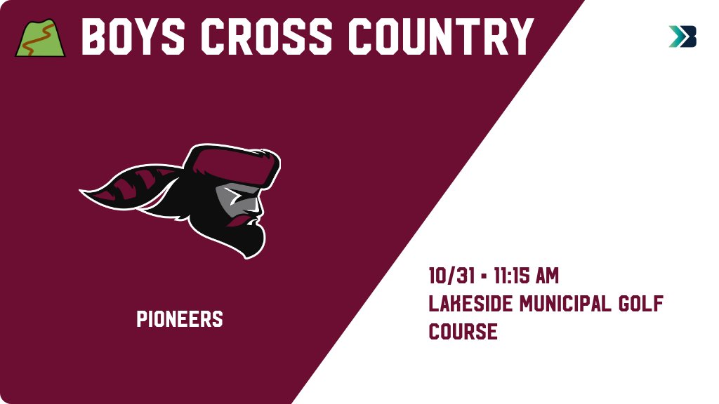 Boys Cross Country (Varsity) Meet Day! - Check out the event preview for the Okoboji Pioneers. It starts at 11:15 AM and is at Lakeside Municipal Golf Course. gobound.com/ia/ihsaa/boysc…